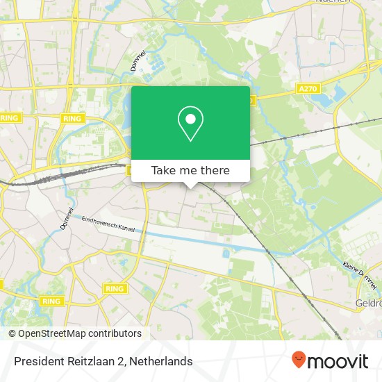 President Reitzlaan 2, 5642 NV Eindhoven Karte