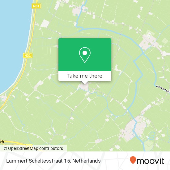 Lammert Scheltesstraat 15, 8749 GT Pingjum Karte