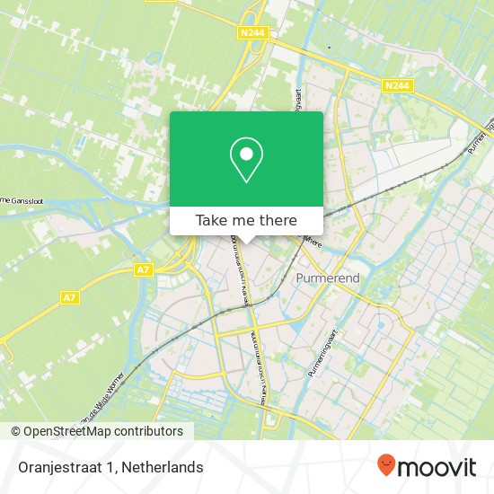 Oranjestraat 1, 1441 GN Purmerend map