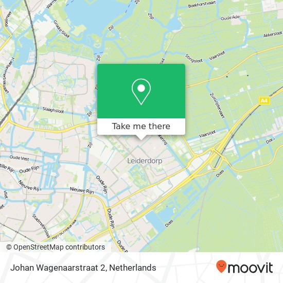 Johan Wagenaarstraat 2, 2353 KS Leiderdorp map