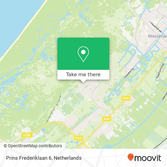 Prins Frederiklaan 6, 2243 HW Wassenaar Karte