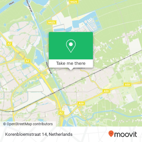 Korenbloemstraat 14, 5241 BV Rosmalen Karte