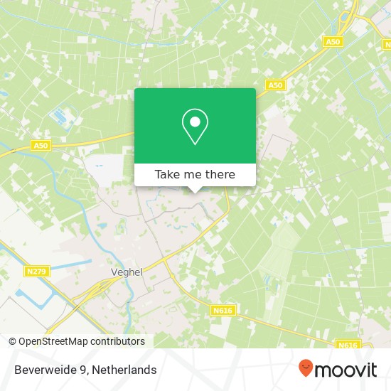 Beverweide 9, 5467 LB Veghel map