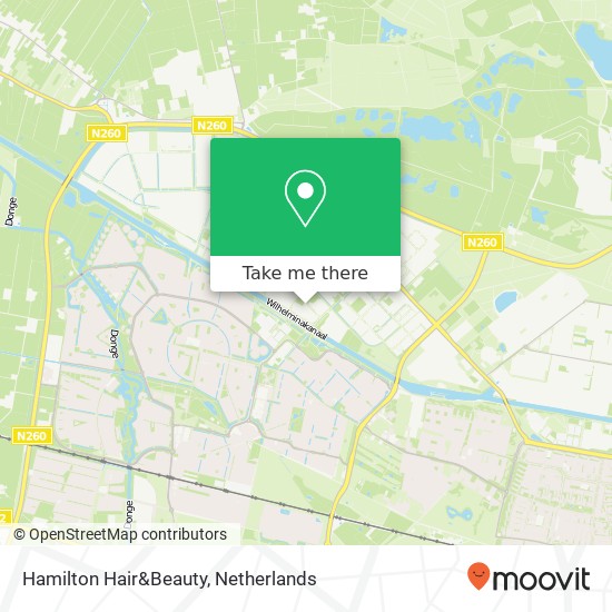 Hamilton Hair&Beauty, Persephonestraat 5-02 map