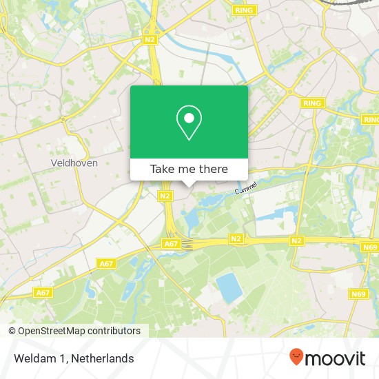 Weldam 1, 5655 JG Eindhoven map