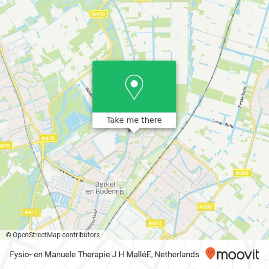 Fysio- en Manuele Therapie J H MalléE, Sterrenweg 1 map