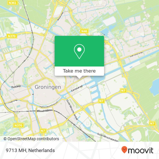 9713 MH, 9713 MH Groningen, Nederland map