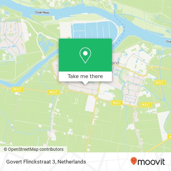 Govert Flinckstraat 3, 3262 TD Oud-Beijerland map