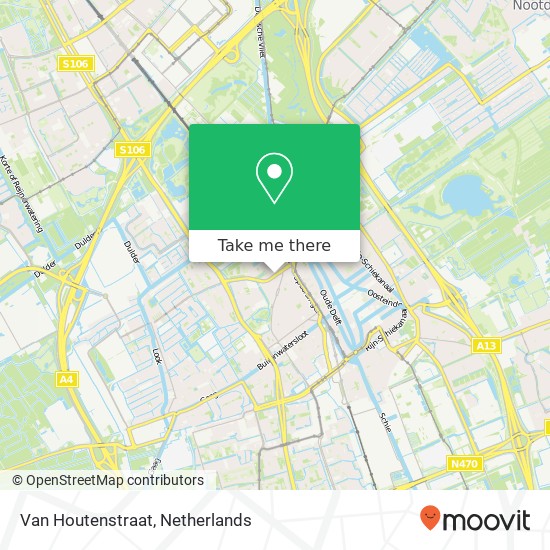 Van Houtenstraat, 2613 AT Delft map