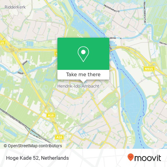 Hoge Kade 52, Hoge Kade 52, 3341 BE Hendrik-Ido-Ambacht, Nederland map