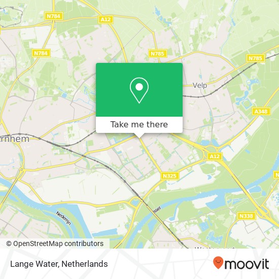 Lange Water, 6825 Arnhem Karte