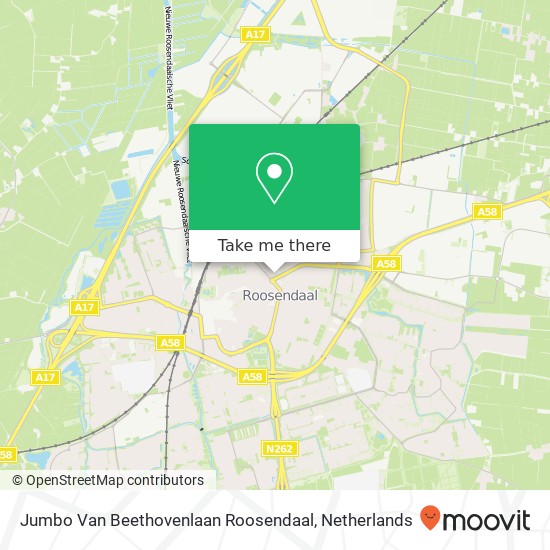 Jumbo Van Beethovenlaan Roosendaal, Van Beethovenlaan 7 Karte