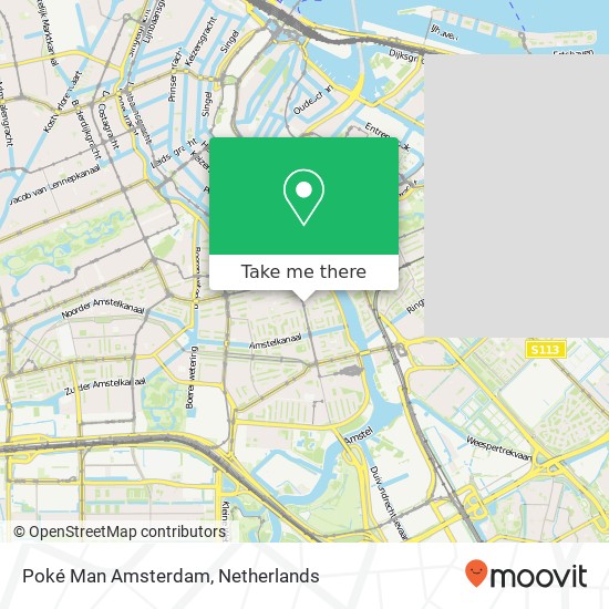 Poké Man Amsterdam, Van Woustraat 175 map