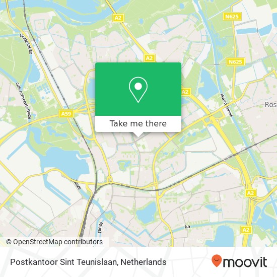 Postkantoor Sint Teunislaan, Sint Teunislaan 66 map