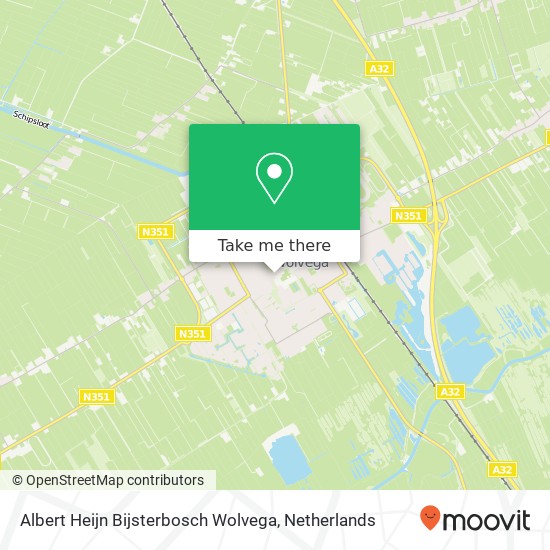 Albert Heijn Bijsterbosch Wolvega, Van Harenstraat 66 Karte