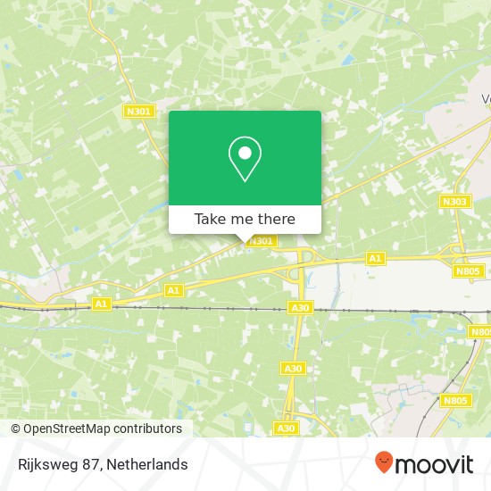 Rijksweg 87, Rijksweg 87, 3784 LV Terschuur, Nederland map