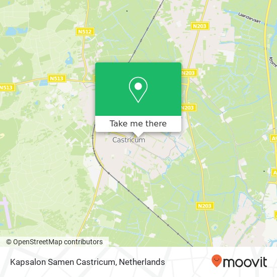 Kapsalon Samen Castricum, Raadhuisplein 9 map