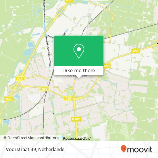 Voorstraat 39, 4702 EL Roosendaal map