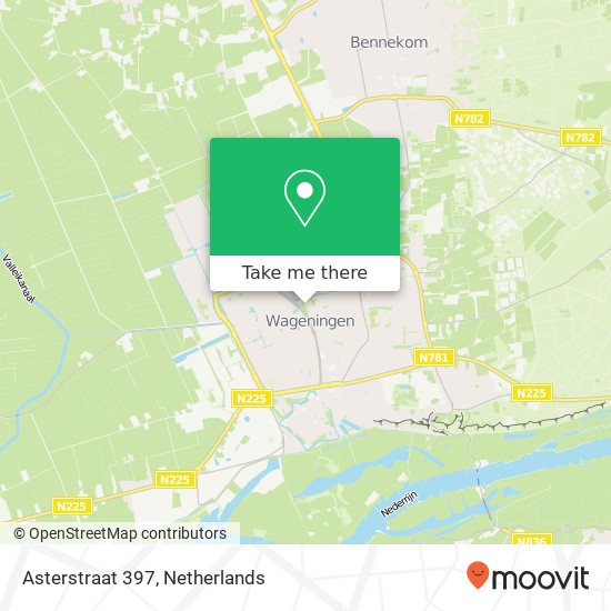 Asterstraat 397, 6708 DW Wageningen map