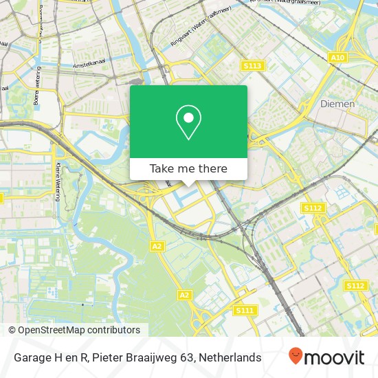 Garage H en R, Pieter Braaijweg 63 map