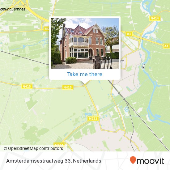 Amsterdamsestraatweg 33, Amsterdamsestraatweg 33, 3744 MA Baarn, Nederland map