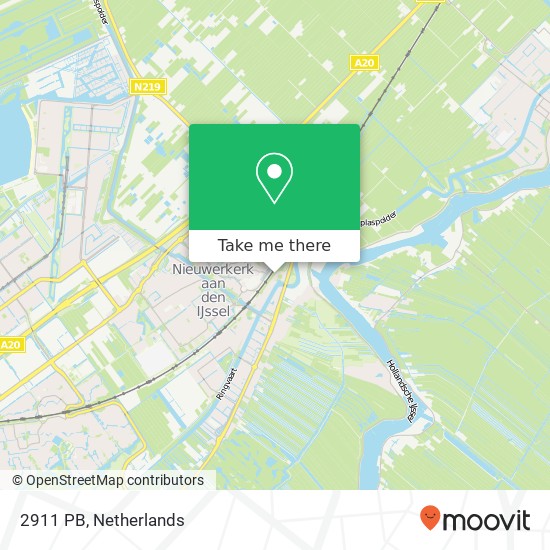 2911 PB, 2911 PB Nieuwerkerk aan den IJssel, Nederland map