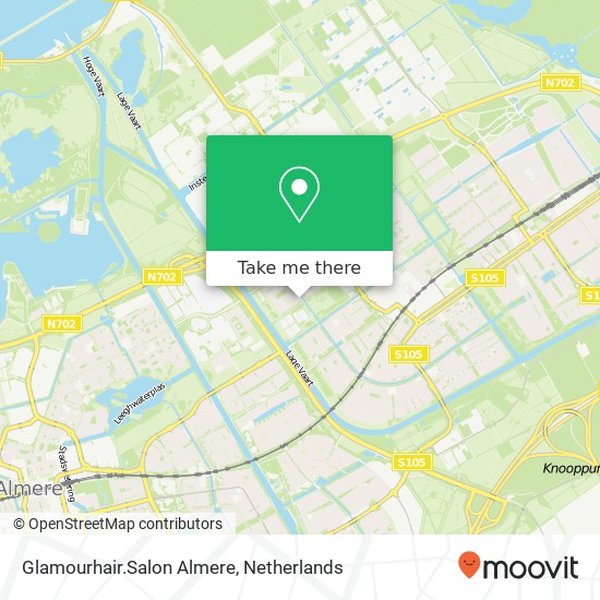 Glamourhair.Salon Almere, Pieter de Swartstraat 4 map