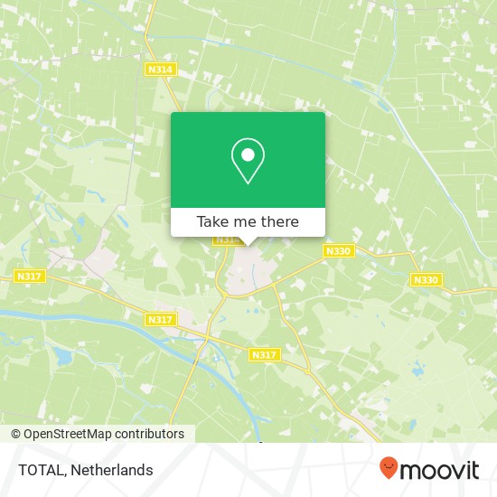 TOTAL, Dorpsstraat 4 map