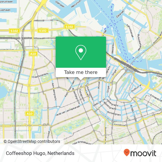 Coffeeshop Hugo, Frederik Hendrikstraat 123 map