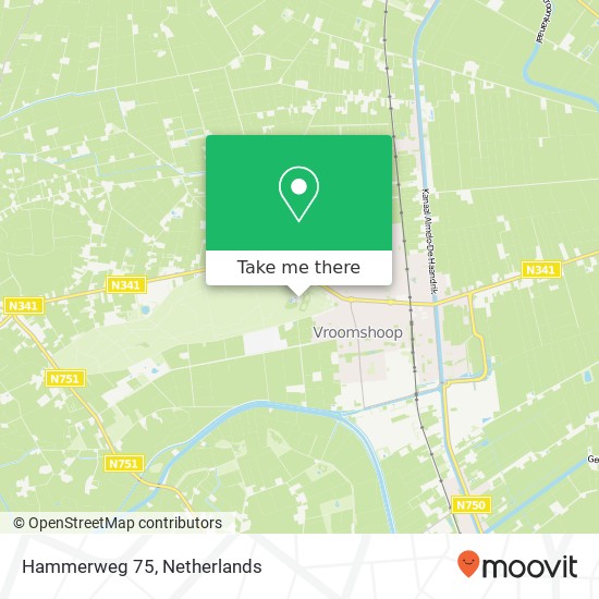 Hammerweg 75, Hammerweg 75, 7681 EJ Vroomshoop, Nederland map