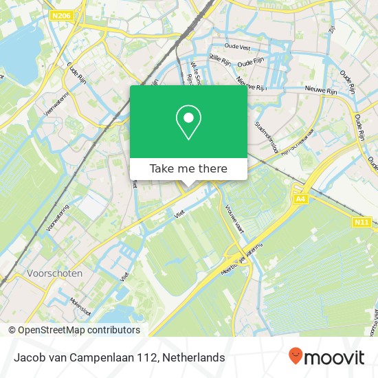 Jacob van Campenlaan 112, 2321 GG Leiden map