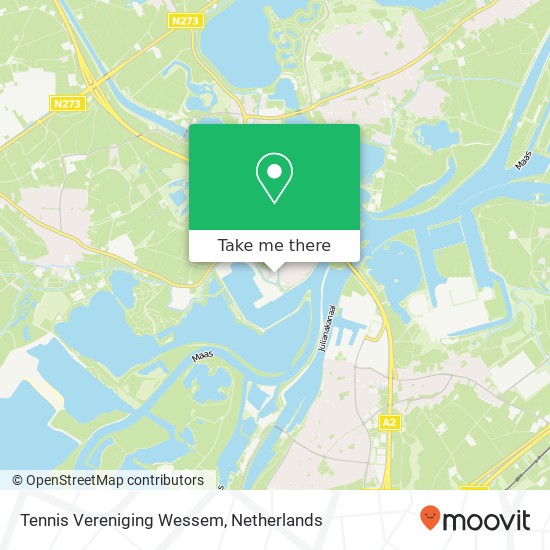 Tennis Vereniging Wessem, Oude Thornerweg 2 map