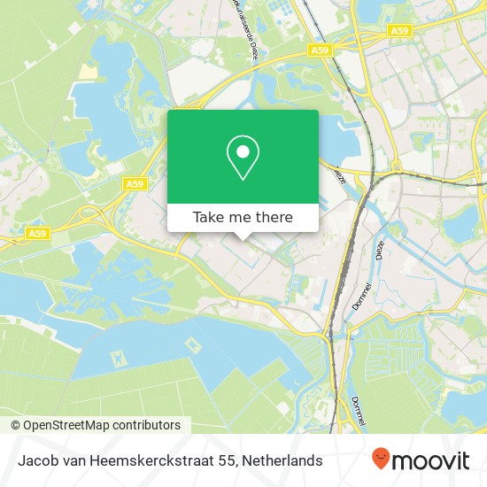 Jacob van Heemskerckstraat 55, 5223 TD 's-Hertogenbosch map