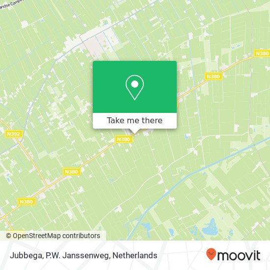 Jubbega, P.W. Janssenweg map
