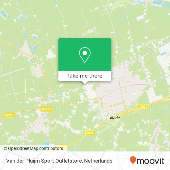 Van der Pluijm Sport Outletstore, Kerkdijk 27 Karte