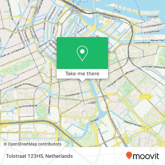 Tolstraat 123HS, Tolstraat 123HS, 1074 VJ Amsterdam, Nederland Karte