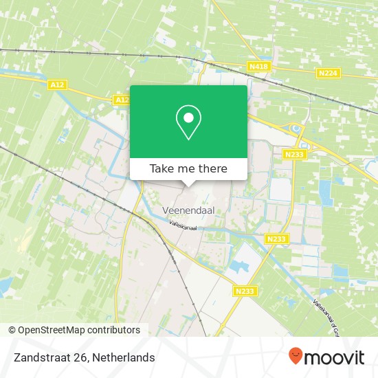 Zandstraat 26, Zandstraat 26, 3901 CM Veenendaal, Nederland Karte