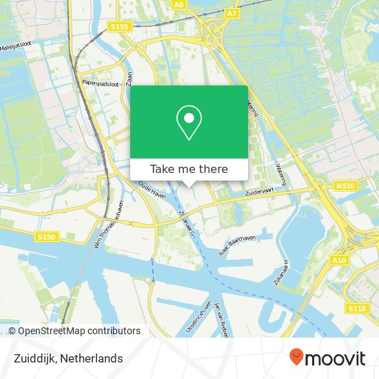Zuiddijk, Zuiddijk, 1505 DB Zaandam, Nederland Karte