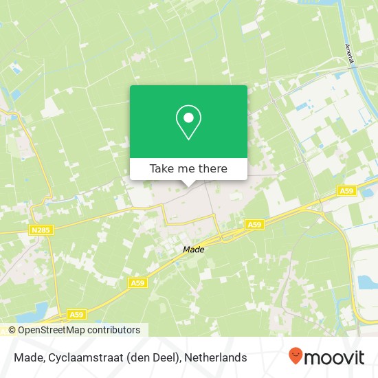 Made, Cyclaamstraat (den Deel) map