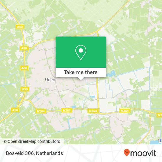 Bosveld 306, 5403 AK Uden map