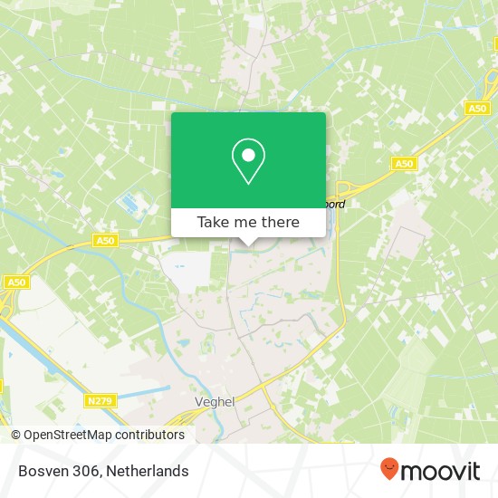 Bosven 306, 5464 ND Veghel map