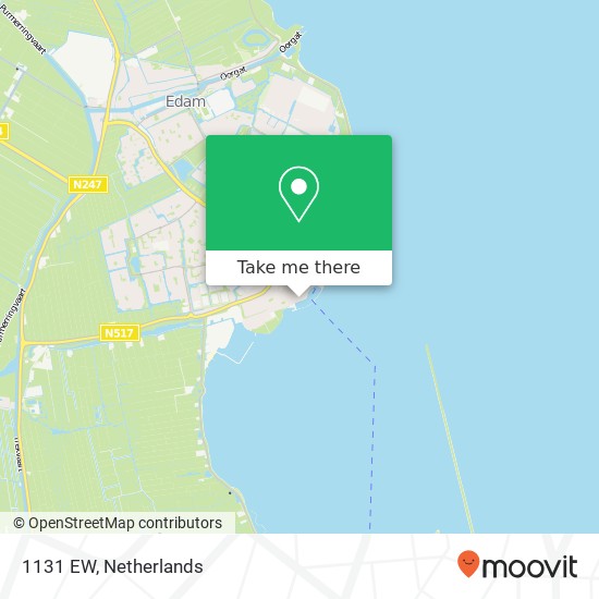 1131 EW, 1131 EW Volendam, Nederland Karte