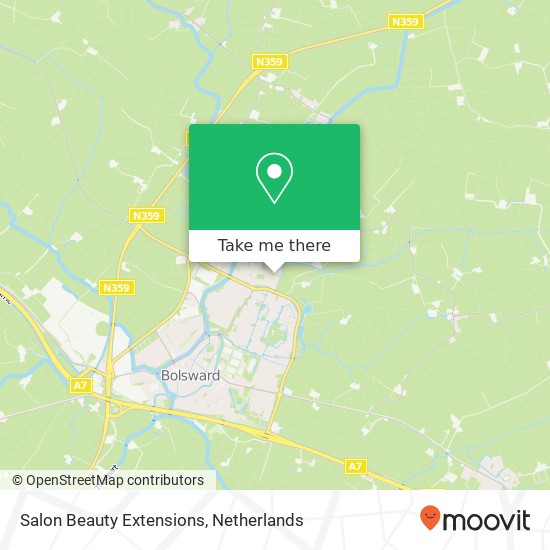 Salon Beauty Extensions, Sparrenburg map