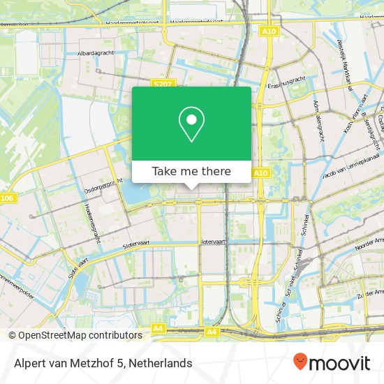 Alpert van Metzhof 5, Alpert van Metzhof 5, 1065 AP Amsterdam, Nederland map