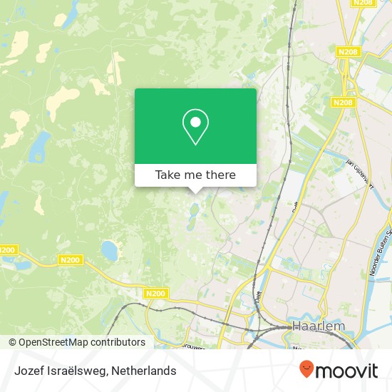 Jozef Israëlsweg, Jozef Israëlsweg, 2061 Bloemendaal, Nederland map