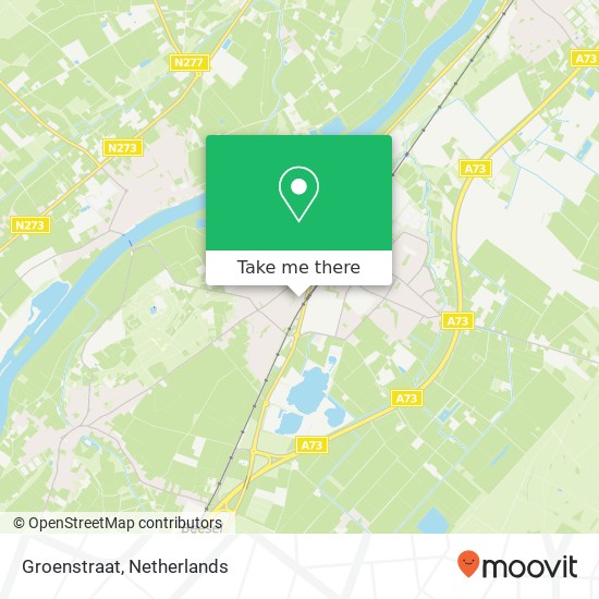 Groenstraat, Groenstraat, 5953 ET Reuver, Nederland map