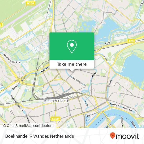 Boekhandel R Wander, Rodenrijselaan 47 map