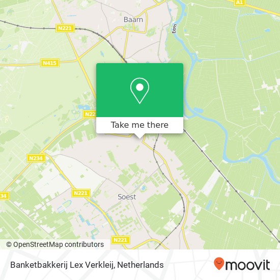 Banketbakkerij Lex Verkleij, Van Weedestraat 76 map