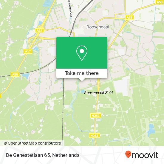 De Genestetlaan 65, 4707 KX Roosendaal map