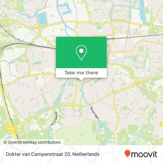 Dokter van Campenstraat 20, 4811 RJ Breda map